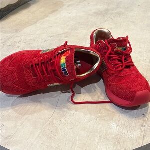 Women’s red suede fashion sneaker